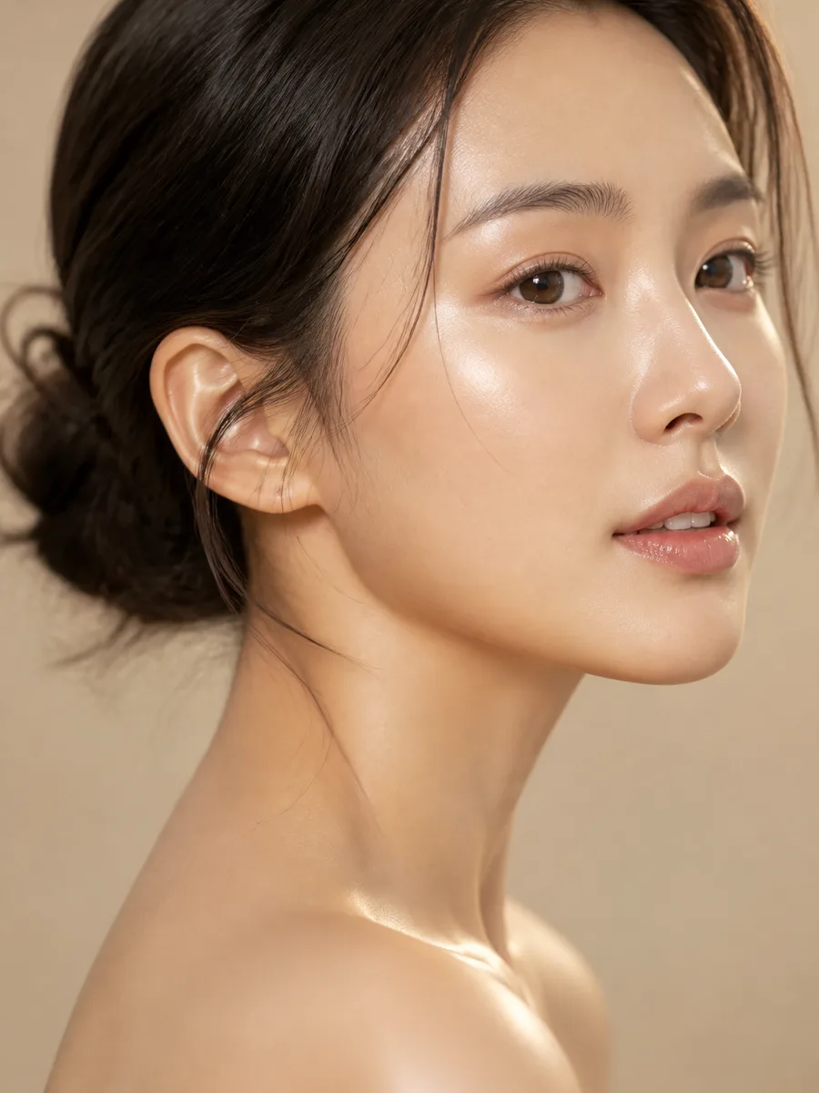 亚洲女性接受面部聚焦超声HIFU治疗