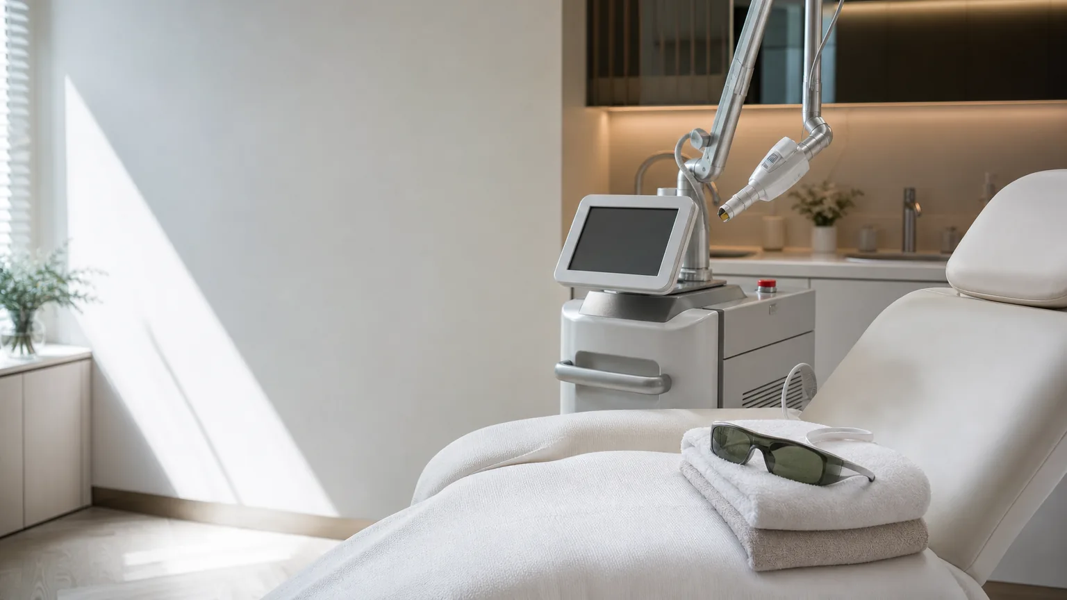 Fractional CO2 laser treatment room at DrPlus Singapore